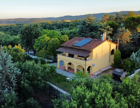 Property building, Natural landscape, Bird's eye view, Mountain view