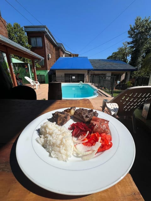 Patio, Day, BBQ facilities, Food, Pool view, Swimming pool, Lunch