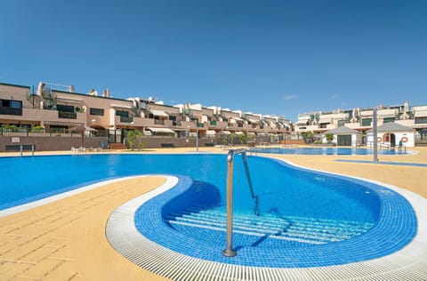Property building, Living room, Swimming pool