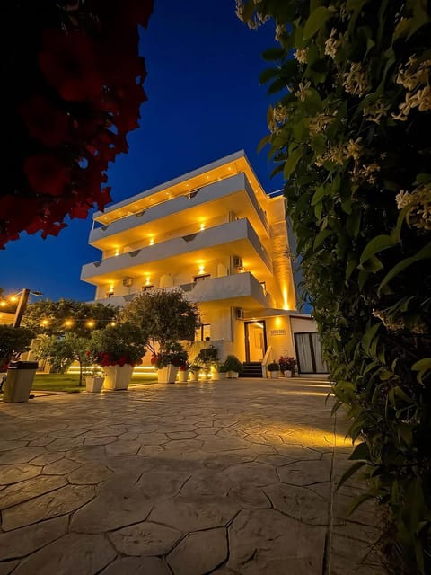 Property building, Night, Garden, Garden view