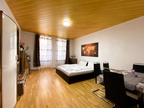 Bed, TV and multimedia, Living room, Photo of the whole room, Seating area, Bedroom