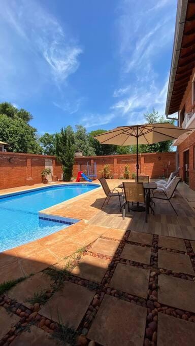 Patio, Day, Pool view, Swimming pool, Swimming pool, sunbed