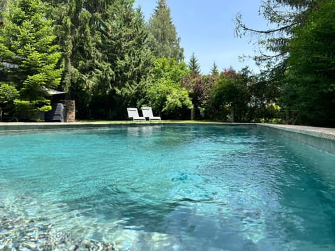 Spring, Day, Natural landscape, Garden, Garden view, Pool view, Swimming pool