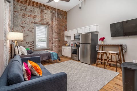 Bed, TV and multimedia, Kitchen or kitchenette, Living room, Photo of the whole room, Seating area, Dining area, Bedroom, minibar, pet friendly