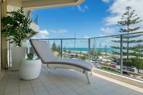 View (from property/room), Balcony/Terrace, Beach, sunbed