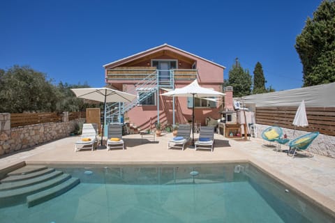 Property building, Living room, Swimming pool