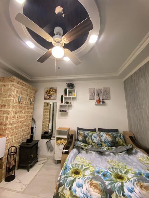 Seating area, Bedroom, fireplace