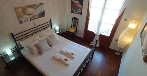 Bed, Balcony/Terrace, Bedroom, Garden view, fireplace, locker, towels, wardrobe