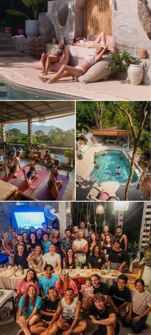 People, Pool view, Swimming pool, group of guests
