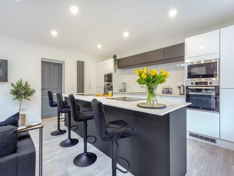 Kitchen or kitchenette, Living room, Seating area, Dining area, oven, pet friendly, stove