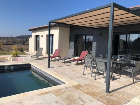 Patio, Balcony/Terrace, Pool view, sunbed