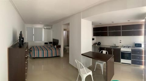 TV and multimedia, Kitchen or kitchenette, Living room, Photo of the whole room, Seating area, Dining area