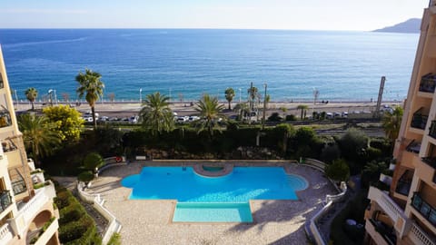 Property building, Nearby landmark, Natural landscape, Bird's eye view, View (from property/room), Balcony/Terrace, Pool view, Sea view, Swimming pool