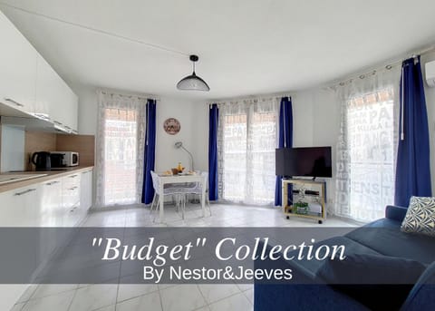 Property logo or sign, TV and multimedia, Kitchen or kitchenette, Living room
