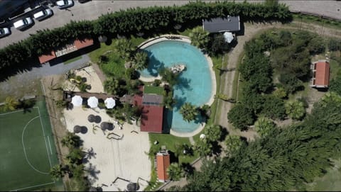 Property building, Day, Natural landscape, Bird's eye view, Pool view, Swimming pool