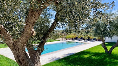 Spring, Day, Natural landscape, Garden, Garden view, Pool view, Swimming pool, Swimming pool, sunbed