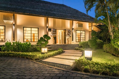 Property building, Night, Garden, Garden view