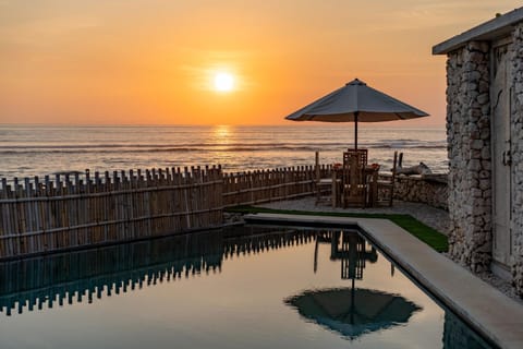 Pool view, Sea view, Swimming pool, Sunset