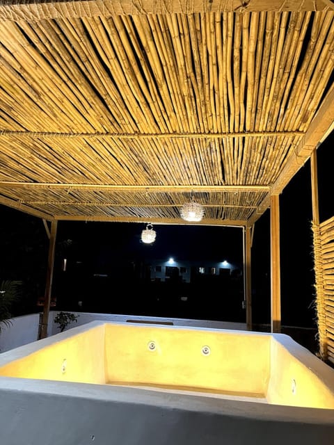 Night, Hot Tub, Pool view