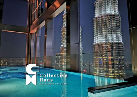 Night, Text overlay, Landmark view, Pool view, Swimming pool