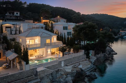 Night, Natural landscape, Mountain view, Pool view, Sea view, Swimming pool, Sunset