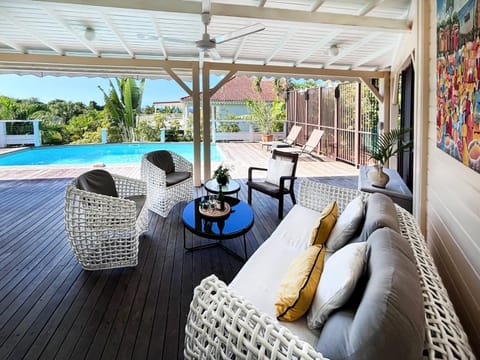 Off site, Day, Balcony/Terrace, Living room, Seating area, Pool view, Swimming pool