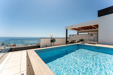 Property building, Living room, Swimming pool
