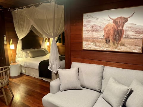 Bed, Seating area
