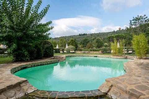 Property building, Living room, Swimming pool