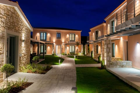 Property building, Night, Garden