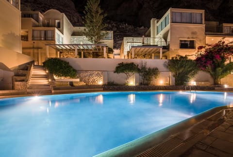 Night, On site, Swimming pool