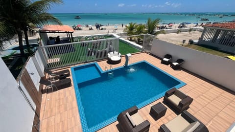 Day, Balcony/Terrace, Beach, Pool view, Sea view, Swimming pool