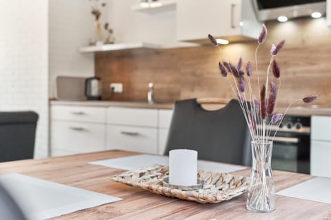 Kitchen or kitchenette, Dining area, stove