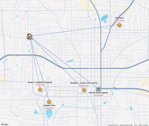 Bright 3BR, Dogs, Fenced Yard, Near FSU & Dwntown House in Tallahassee