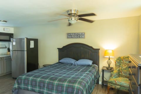 Bed, Kitchen or kitchenette, Bedroom, fireplace