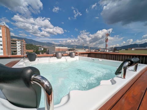 Property building, Day, Hot Tub, View (from property/room), Balcony/Terrace