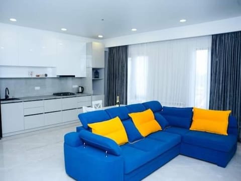 Kitchen or kitchenette, Living room, Seating area