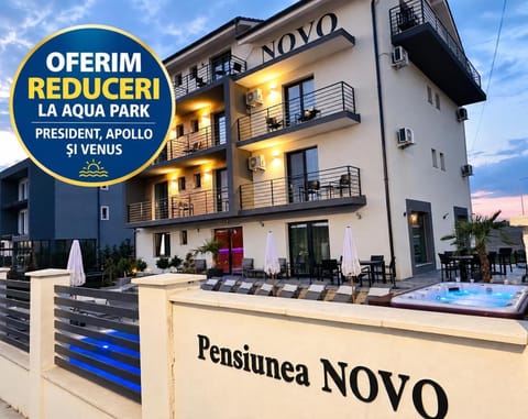 Property building, Logo/Certificate/Sign, Text overlay, Street view, Swimming pool