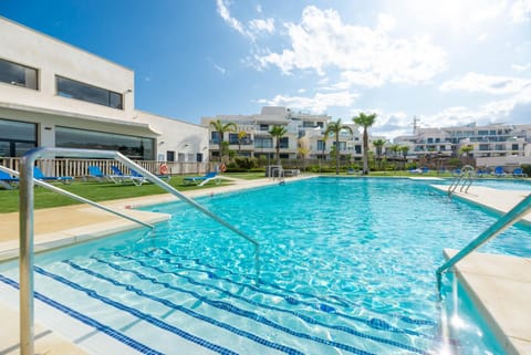 Property building, Living room, Swimming pool