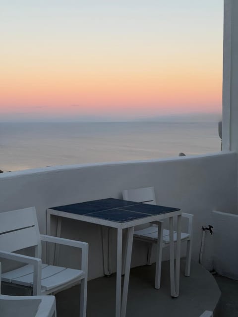 Natural landscape, Balcony/Terrace, Dining area, Sea view, Sunset