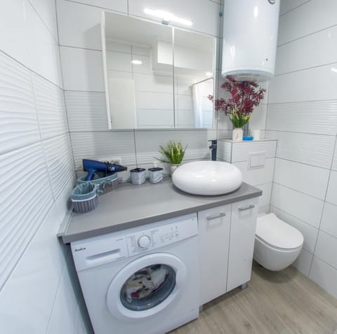 Toilet, Bathroom, washing machine