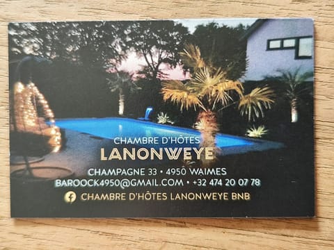 Lanonweye Bed and Breakfast in Wallonia, Belgium