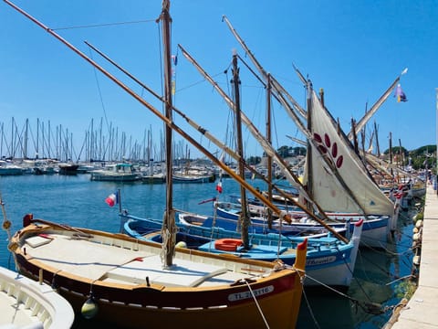 BANDOL ROC BEACH VUE MER Grand T3 face à la plage avec parking Apartment in Sanary-sur-Mer