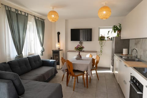 TV and multimedia, Kitchen or kitchenette, Living room, Dining area, oven, stove