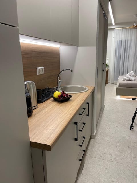 Kitchen or kitchenette, hair dresser