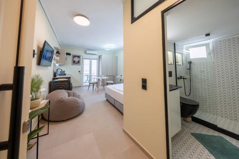 Bed, TV and multimedia, Living room, Photo of the whole room, Bedroom