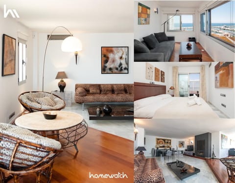 Bed, TV and multimedia, Living room, Photo of the whole room, Seating area, Bedroom, City view, Mountain view, Sea view