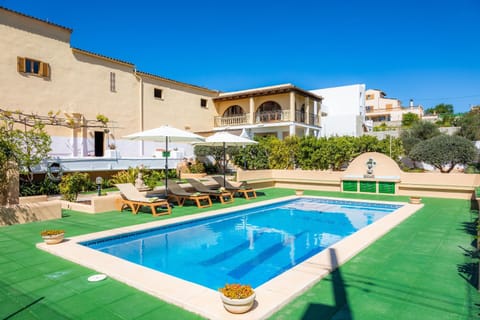 Property building, Living room, Swimming pool