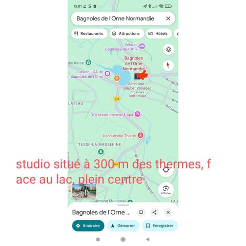 Studio plein centre face au lac, cave vélo Apartment in Bagnoles de l'Orne Normandie