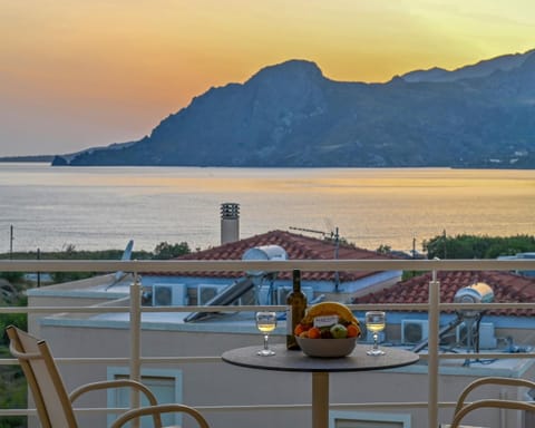 Nearby landmark, Natural landscape, View (from property/room), Balcony/Terrace, Beach, Sunset